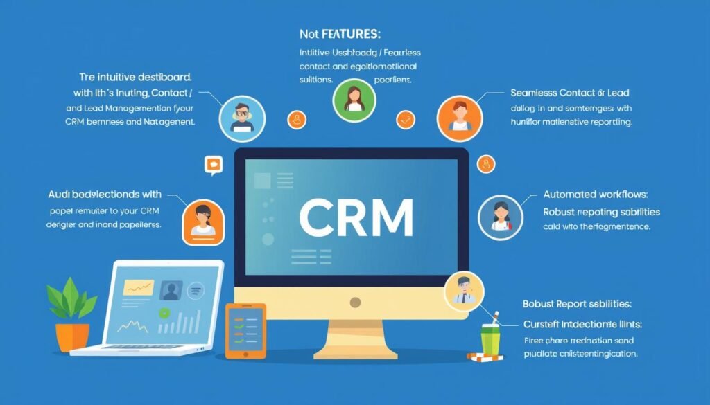 Detailed, high-quality illustration of the unique features of the Nutshell.com CRM system. A vibrant, minimalist design showcasing key functionalities like intuitive dashboard, seamless contact and lead management, automated workflows, and robust reporting capabilities. Rendered in a clean, modern style with sharp focus, warm lighting, and a balanced composition that emphasizes the system's ease of use and efficiency. The image should convey a sense of professionalism, productivity, and the distinct advantages Nutshell.com offers over competing CRM solutions.