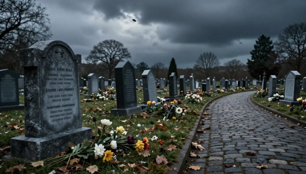 A haunting and surreal depiction of a graveyard symbolizing failed AppSumo deals. In the foreground, elegantly carved tombstones display the names of abandoned software products, their epitaphs reflecting disappointment and lost potential. The middle ground is filled with wilting flowers and scattered leaves, representing unfulfilled promises. In the background, a dimly lit sky casts a gloomy atmosphere, with dark clouds brewing overhead. A cobblestone path winds through the cemetery, suggesting a journey through forgotten opportunities. The lighting is soft and moody, enhancing the somber tone, while a wide-angle view captures both the intimate details of the tombstones and the expansive, desolate landscape. The overall mood conveys a sense of nostalgia and reflection on what could have been. A haunting and surreal depiction of a graveyard symbolizing failed AppSumo deals. In the foreground, elegantly carved tombstones display the names of abandoned software products, their epitaphs reflecting disappointment and lost potential. The middle ground is filled with wilting flowers and scattered leaves, representing unfulfilled promises. In the background, a dimly lit sky casts a gloomy atmosphere, with dark clouds brewing overhead. A cobblestone path winds through the cemetery, suggesting a journey through forgotten opportunities. The lighting is soft and moody, enhancing the somber tone, while a wide-angle view captures both the intimate details of the tombstones and the expansive, desolate landscape. The overall mood conveys a sense of nostalgia and reflection on what could have been.